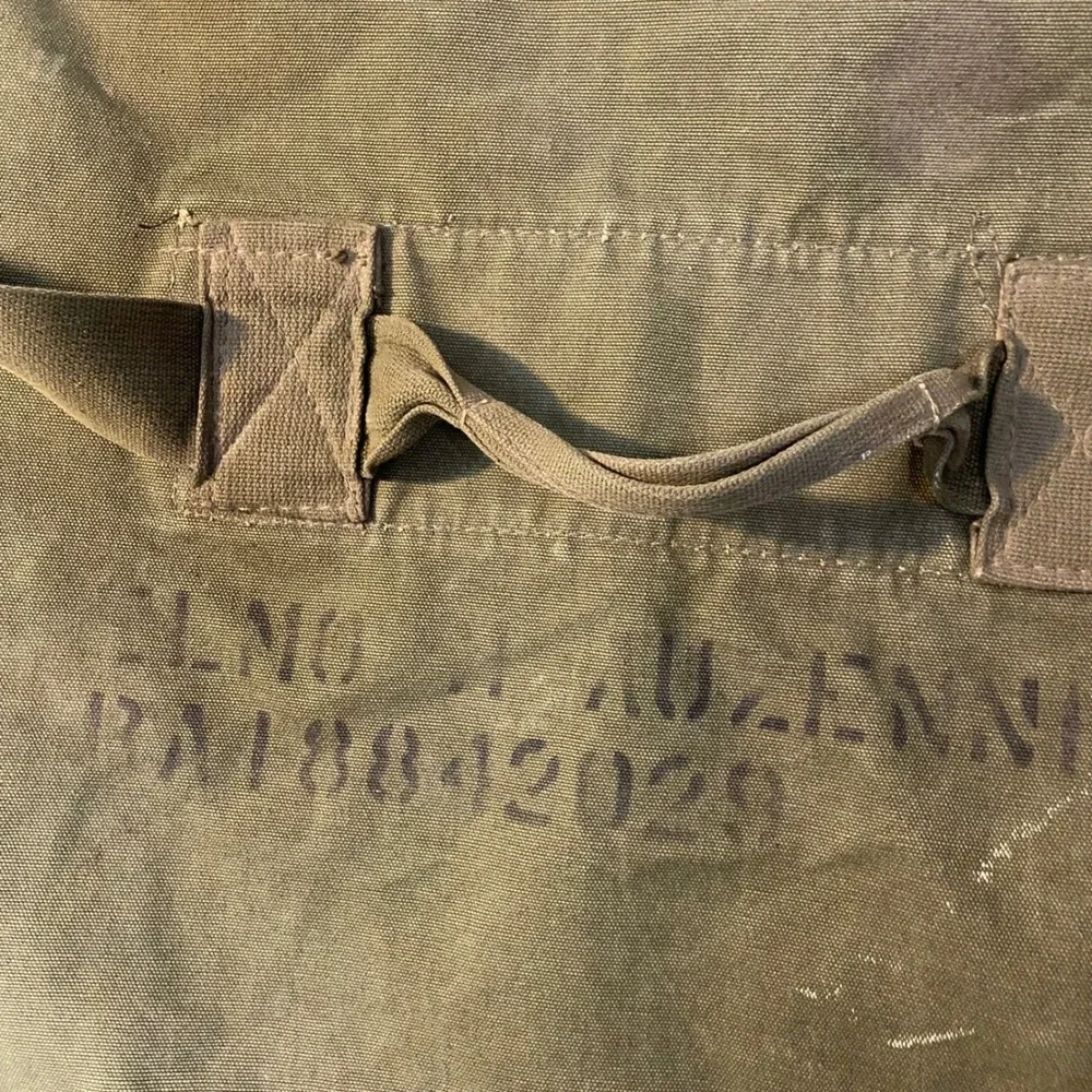 Vintage US Army Canvas Sea Bag Duffel Korean Vietnam Era‎ RA18842029